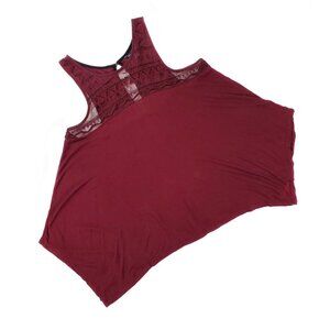 American Eagle Maroon Beaded Top size Small